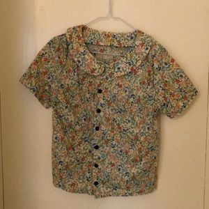 Handmade floral cotton shirt